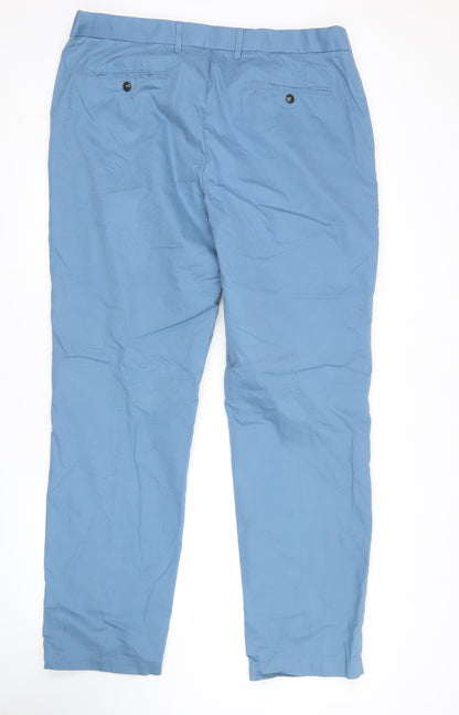 Marks and Spencer Blue Harbour Mens Blue 40W 33L Chino Trousers