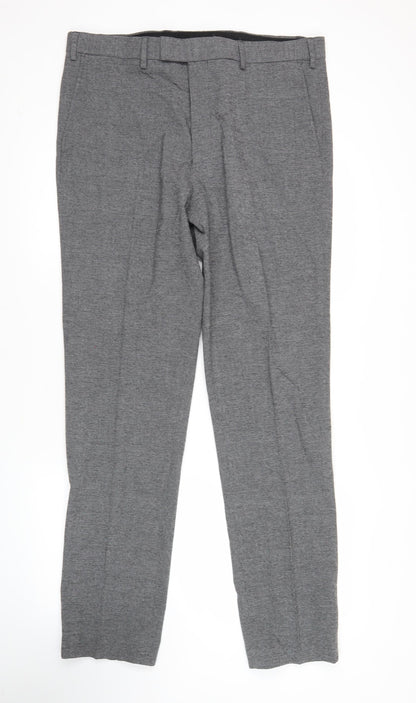 Marks and Spencer Men's Grey Slim Fit Dress Pants Trousers 36W 33L