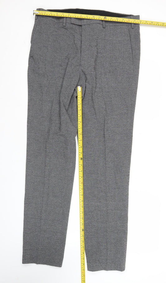 Marks and Spencer Men's Grey Slim Fit Dress Pants Trousers 36W 33L