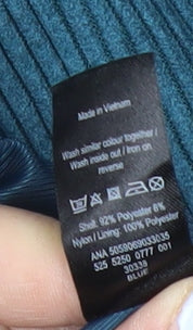 George Women’s Blue Corduroy Blazer Size 10 Regular Single Breasted