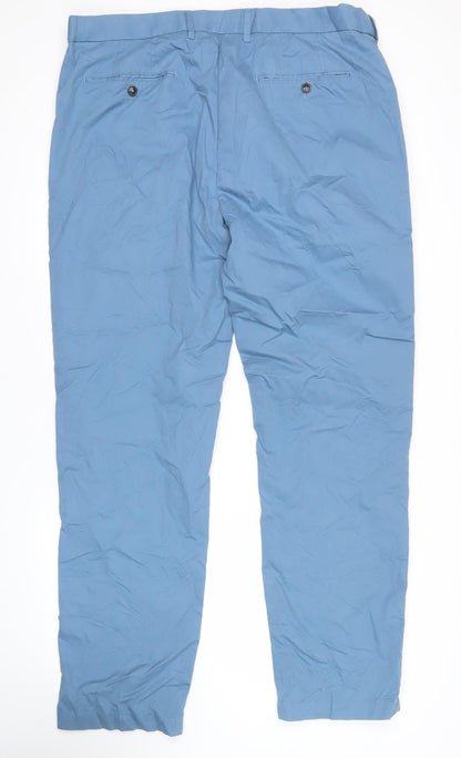 Marks and Spencer Blue Harbour Men’s Blue Chino Trousers 40W 33L Regular