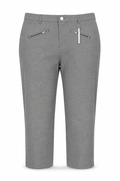 The Mia Womens Grey Slim Fit Checked Trousers Size 18 Workwear