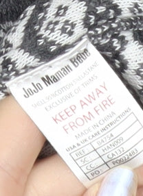 JoJo Maman Bébé Women’s Grey Fair Isle Knit Jumper Dress S