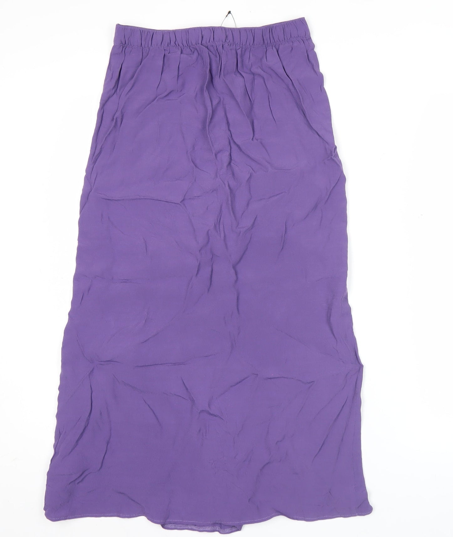 Marks and Spencer Womens Purple Viscose Midi Skirt Size 8