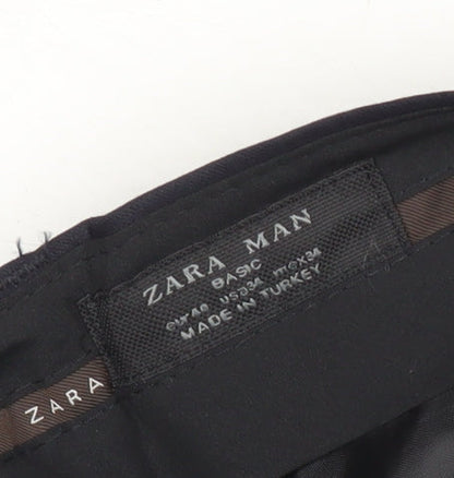 Zara Man Slim Fit Black Formal Dress Pants Trousers Men’s 36W 30L