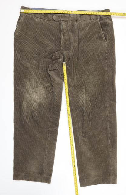 Marks and Spencer Men’s Brown Corduroy Trousers 42W 31L Regular Fit