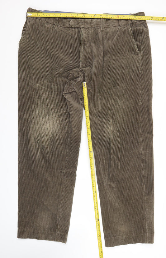 Marks and Spencer Men’s Brown Corduroy Trousers 42W 31L Regular Fit