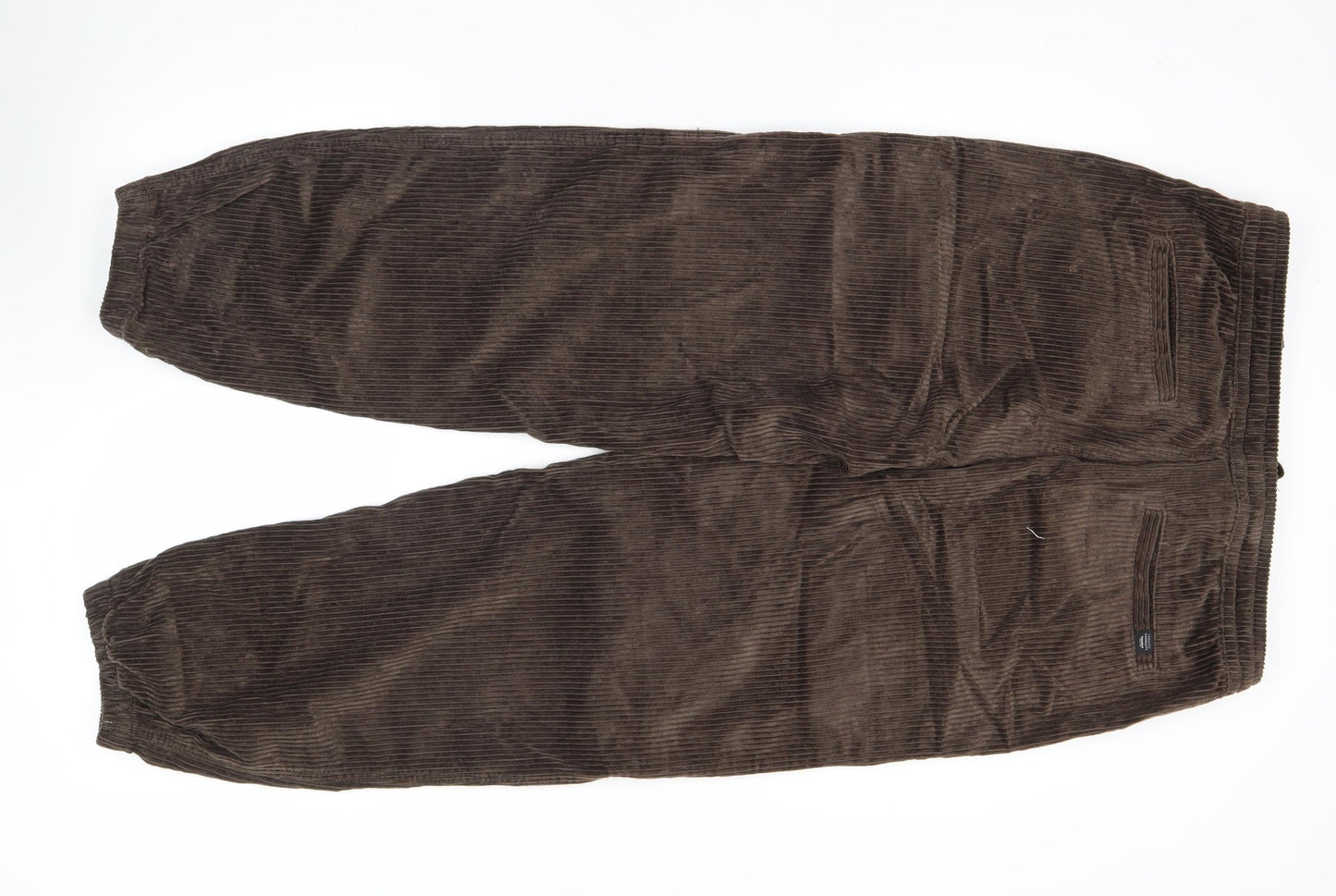 Pull & Bear Men’s Brown Corduroy Cargo Trousers Size M 32W
