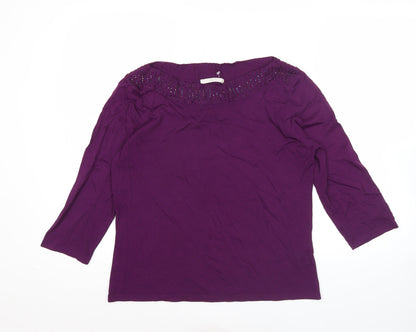 Womens UK Size 16 Marks and Spencer Purple Basic Blouse