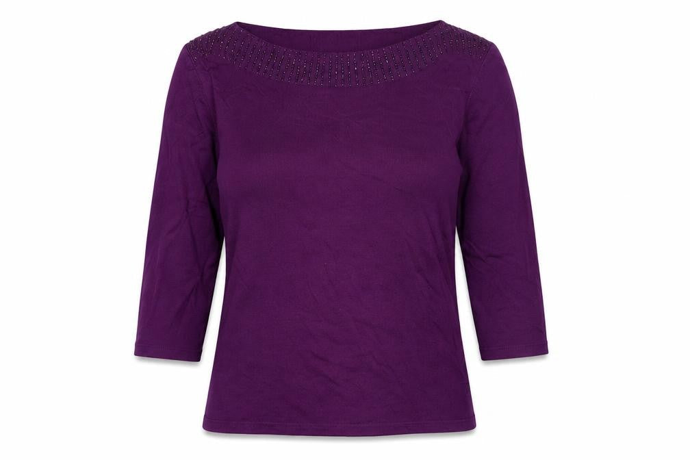 Womens UK Size 16 Marks and Spencer Purple Basic Blouse