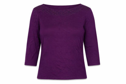 Womens UK Size 16 Marks and Spencer Purple Basic Blouse