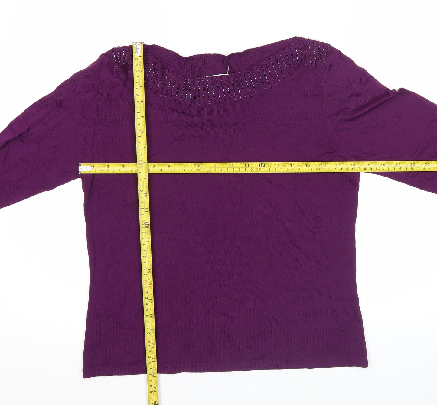 Womens UK Size 16 Marks and Spencer Purple Basic Blouse