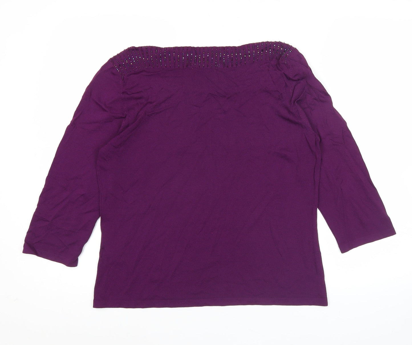 Womens UK Size 16 Marks and Spencer Purple Basic Blouse