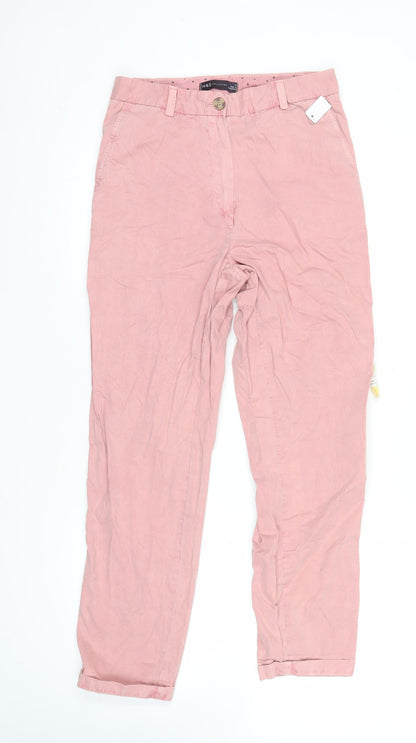 Womens UK Size 6 Marks and Spencer Regular Fit Chino Pink Trousers