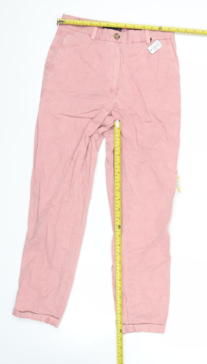 Womens UK Size 6 Marks and Spencer Regular Fit Chino Pink Trousers
