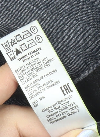 Marks and Spencer Mens Grey Regular Fit Straight Leg Trousers 36W 29L