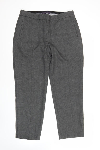 Womens UK Size 12 Marks and Spencer Regular Fit Dress Pants Grey Trousers