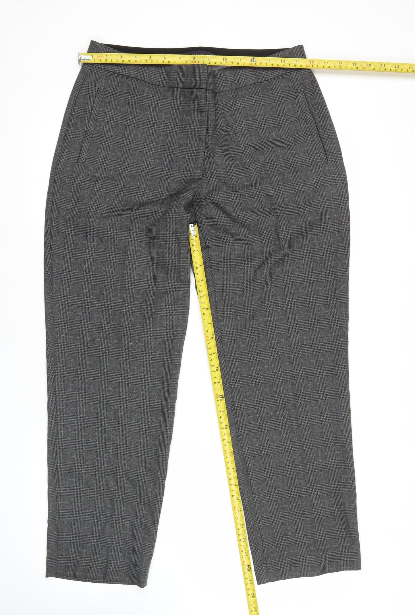 Womens UK Size 12 Marks and Spencer Regular Fit Dress Pants Grey Trousers