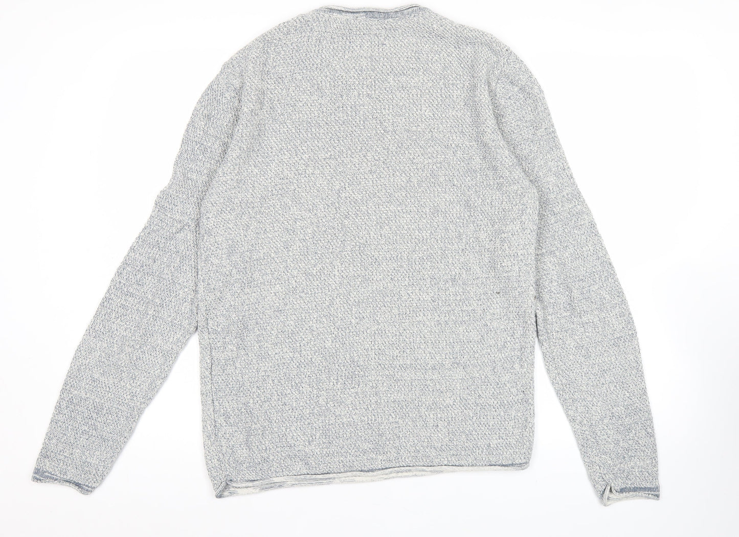 Jack & Jones Mens Grey Knit Pullover Jumper Size M Crew Neck