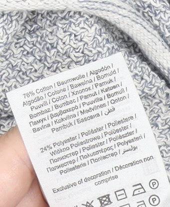 Jack & Jones Mens Grey Knit Pullover Jumper Size M Crew Neck