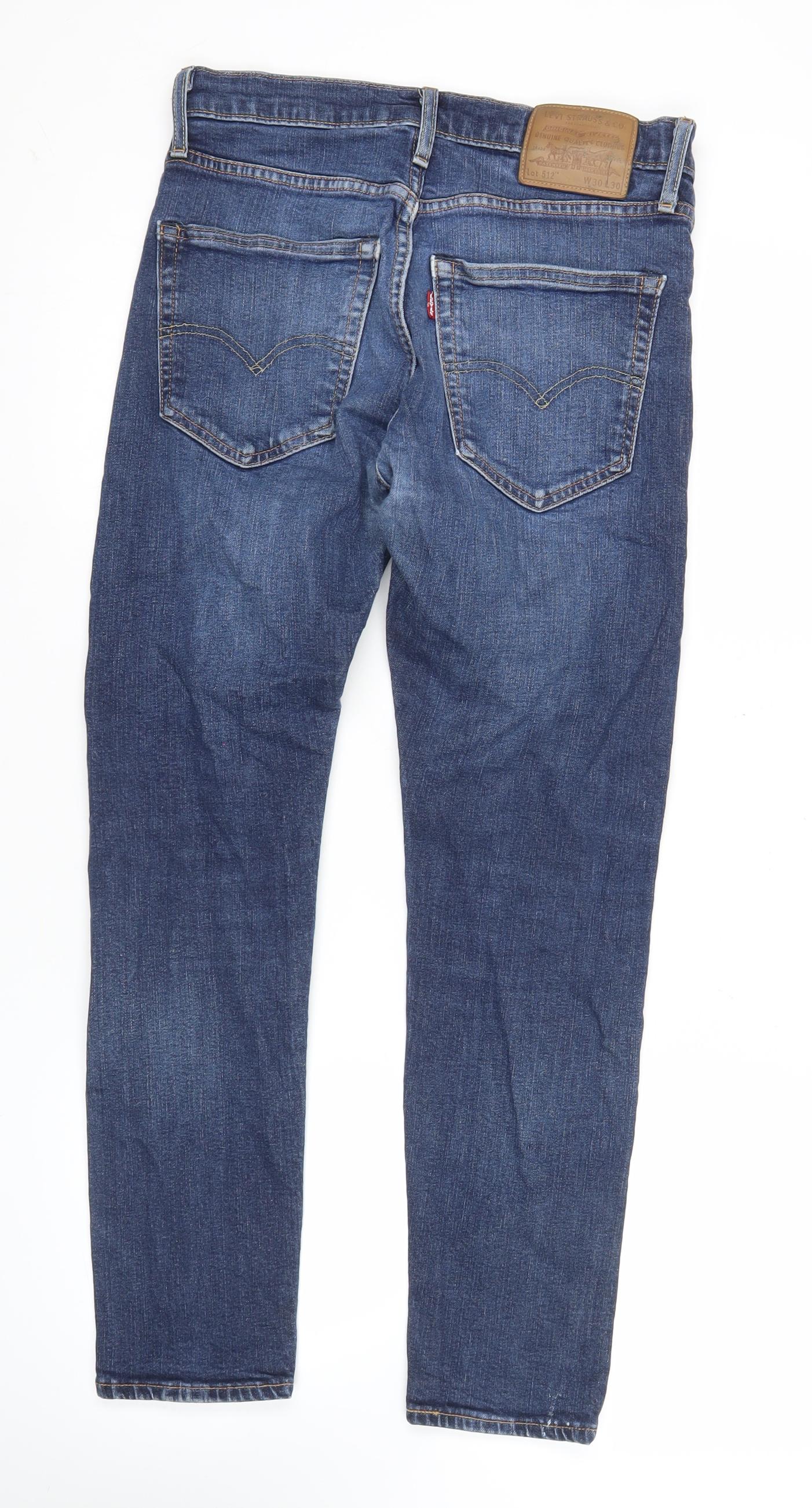 Levi's 512 Men's Blue Regular Fit Straight Denim Jeans W30 L30