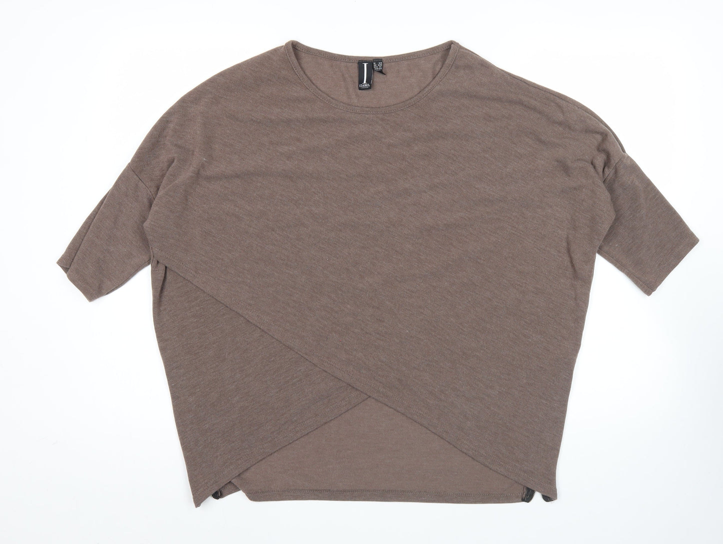 Womens UK Size 8 Izabel London Brown Tunic T-Shirt