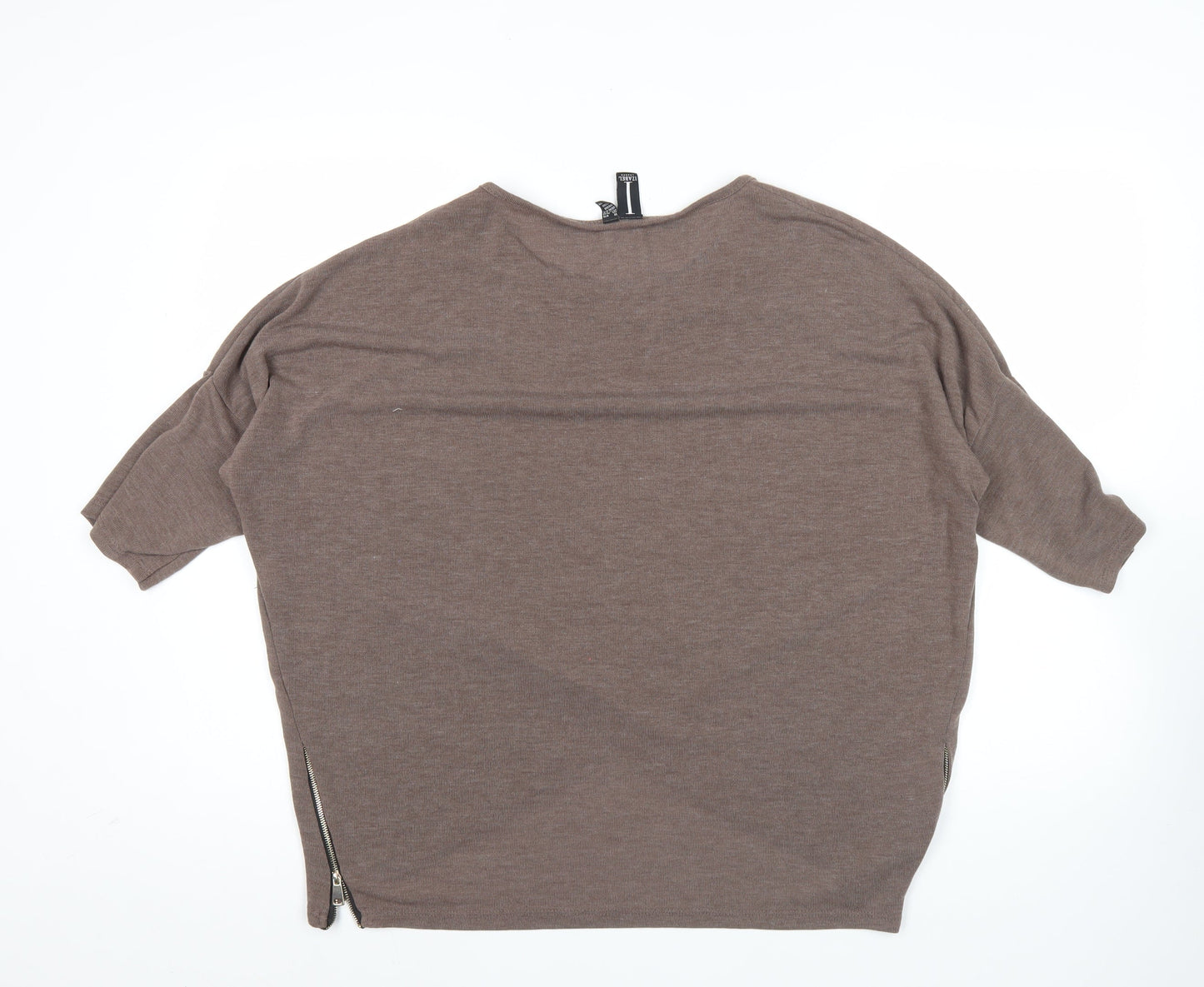 Womens UK Size 8 Izabel London Brown Tunic T-Shirt