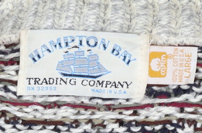Hampton Bay Women’s Multicoloured Cotton Pullover Jumper L