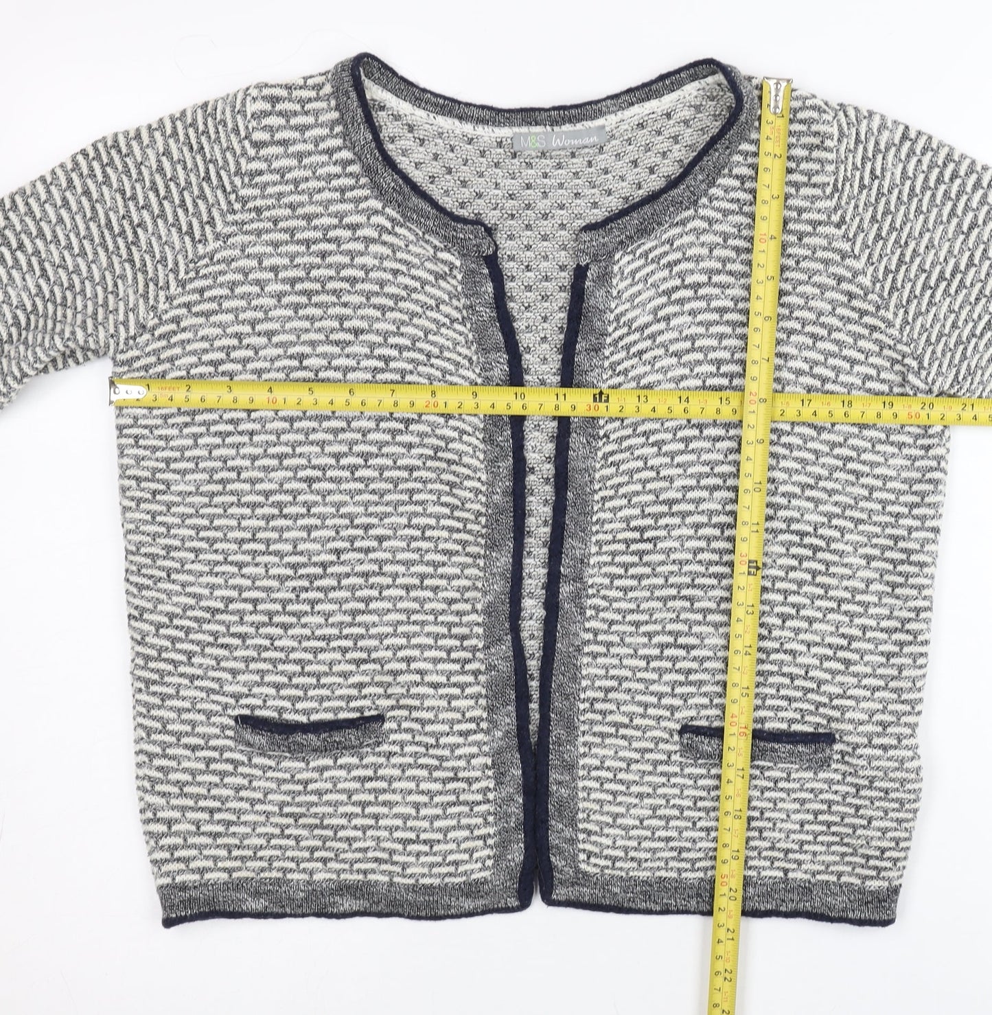 Womens UK Size 10 Marks and Spencer Grey Cardigan Jumper