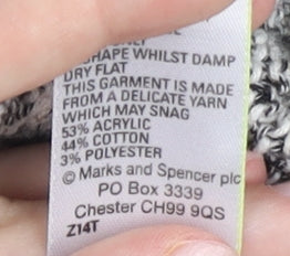 Womens UK Size 10 Marks and Spencer Grey Cardigan Jumper