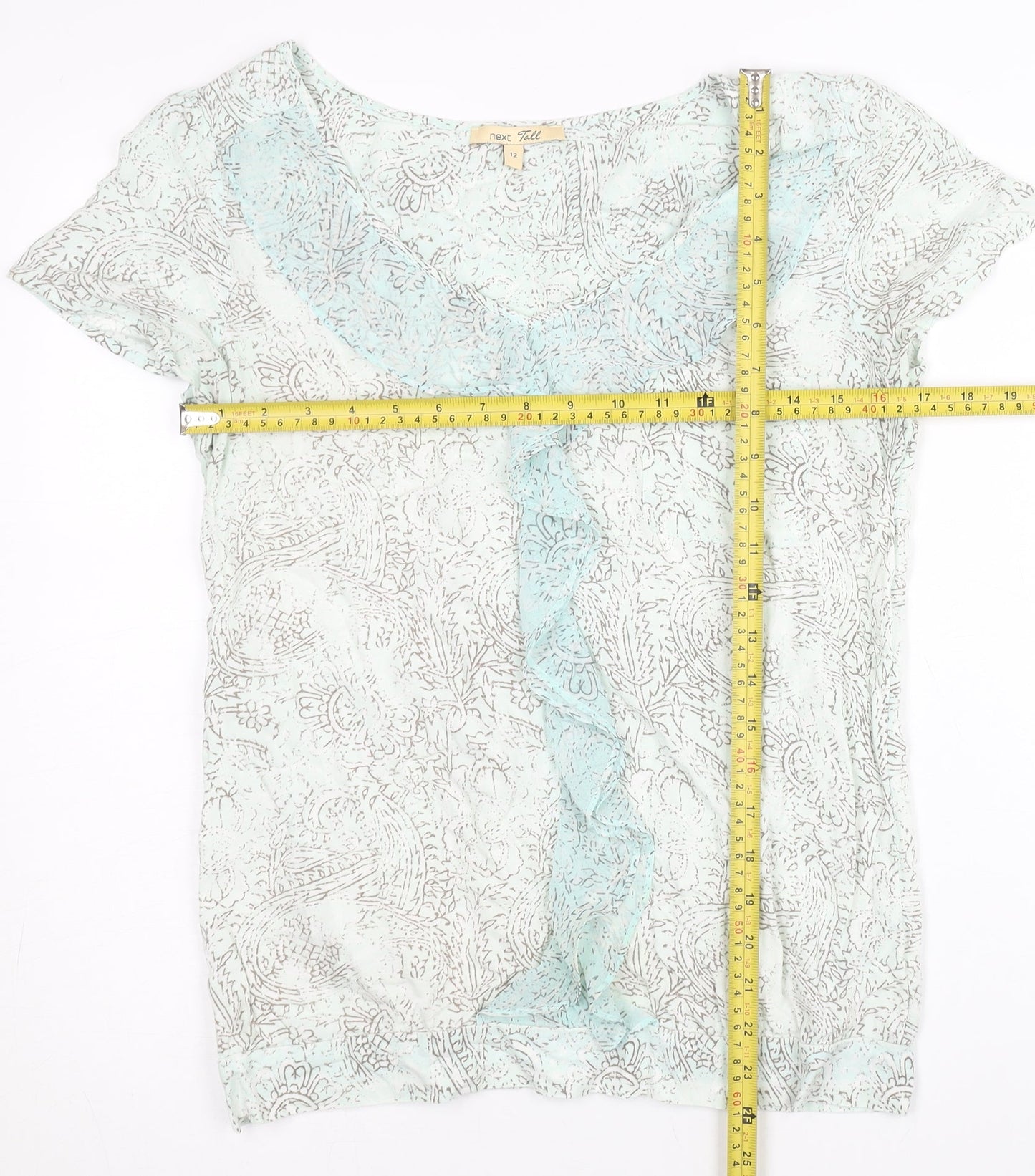 Womens UK Size 12 NEXT Multicoloured Tunic Blouse