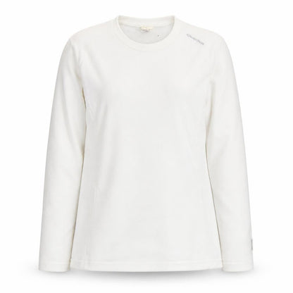 Oxylane Womens White Pullover Sweatshirt Size L Polyester Crew Neck