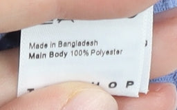 Topshop Women Blue Size 14 Pleated Straight Leg Trousers