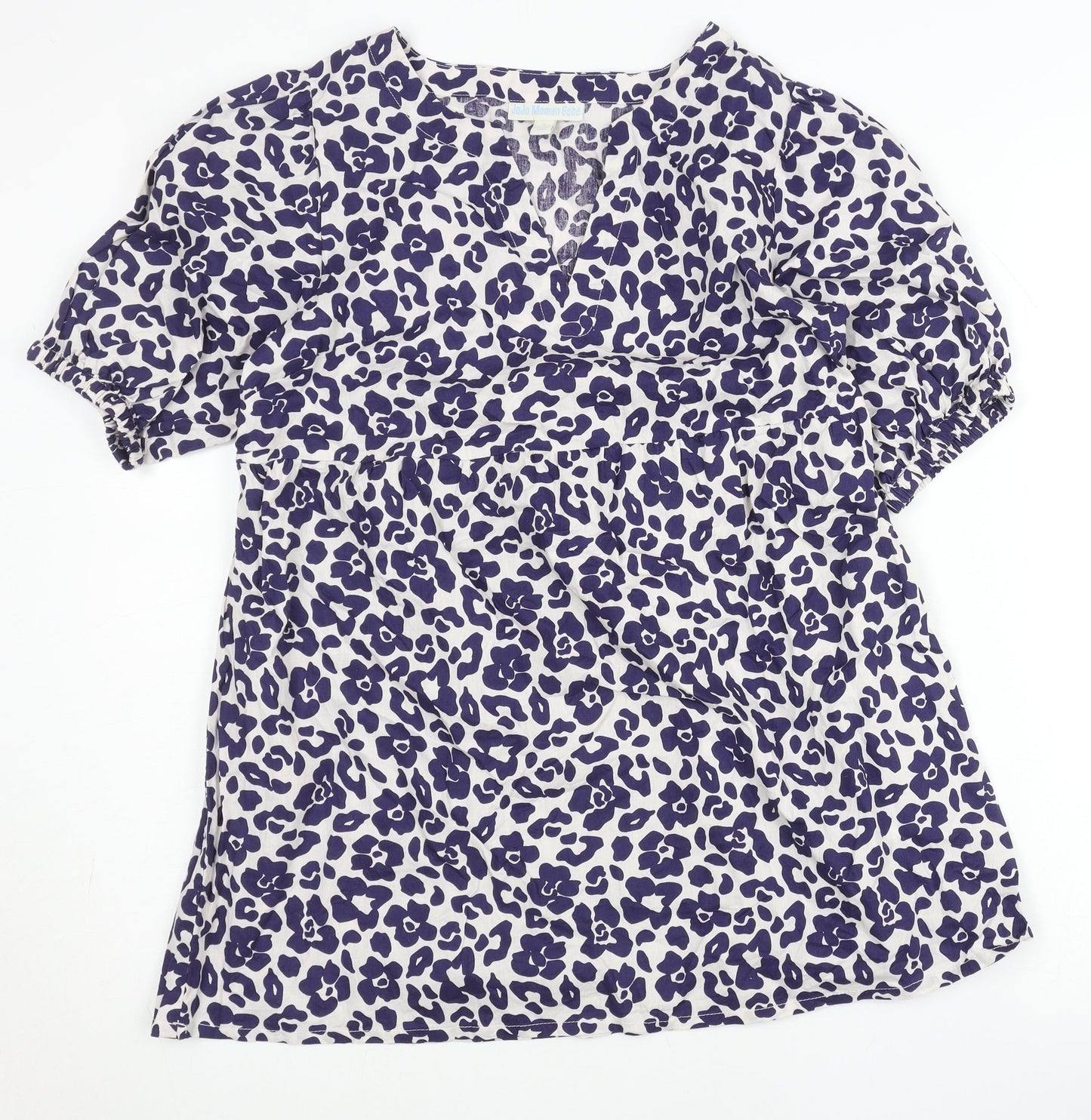 Womens UK Size S JoJo Maman Bébé Purple Tunic Blouse