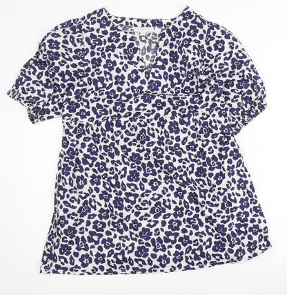 Womens UK Size S JoJo Maman Bébé Purple Tunic Blouse