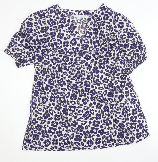 Womens UK Size S JoJo Maman Bébé Purple Tunic Blouse