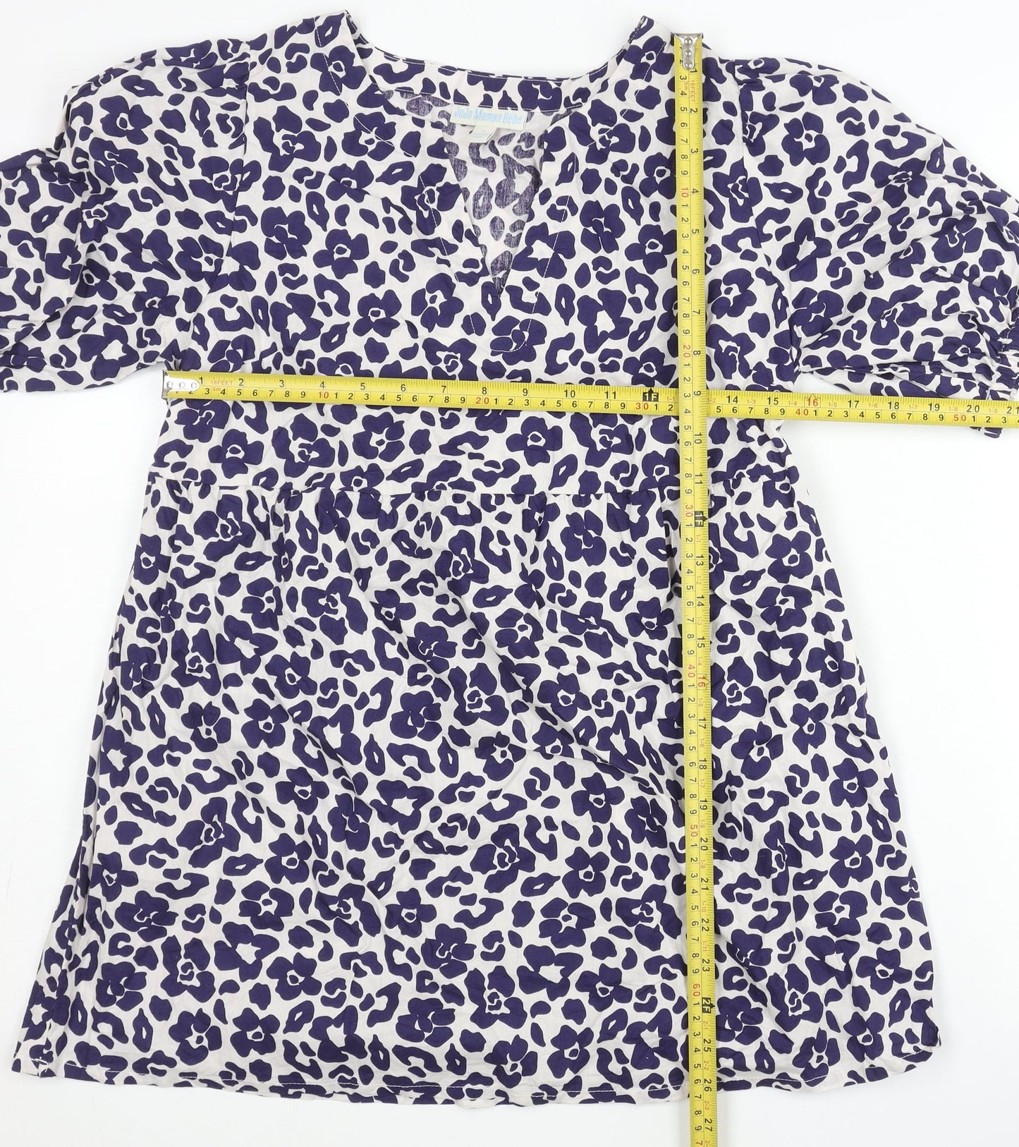 Womens UK Size S JoJo Maman Bébé Purple Tunic Blouse