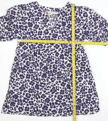 Womens UK Size S JoJo Maman Bébé Purple Tunic Blouse