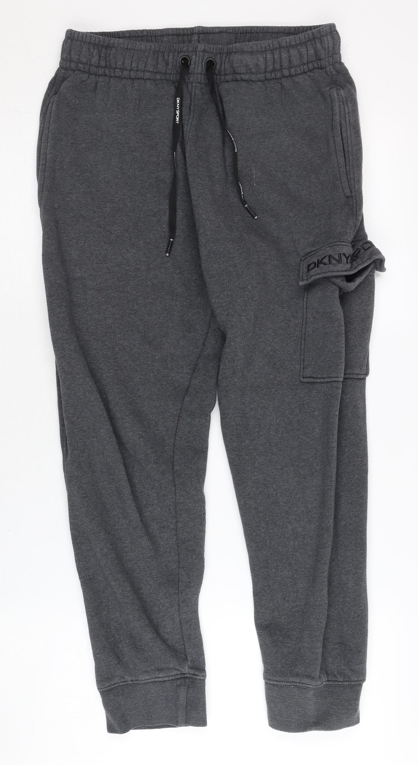 DKNY Sport Men's Grey Jogger Sweatpants M Elastic Waist Pockets