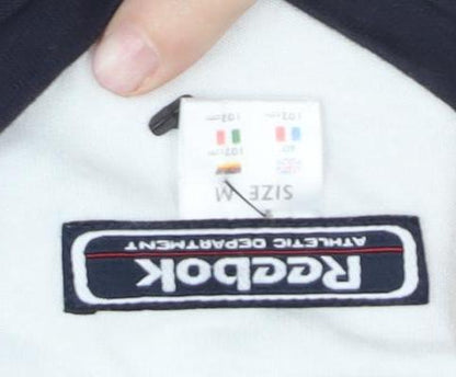 Reebok Men’s Blue Sleeveless V-Neck Sports Cotton T-Shirt M