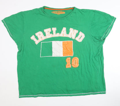 Cedarwood State Unisex Green Ireland Football Graphic T-Shirt 2XL