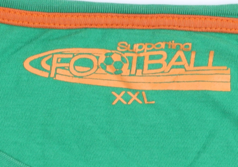 Cedarwood State Unisex Green Ireland Football Graphic T-Shirt 2XL