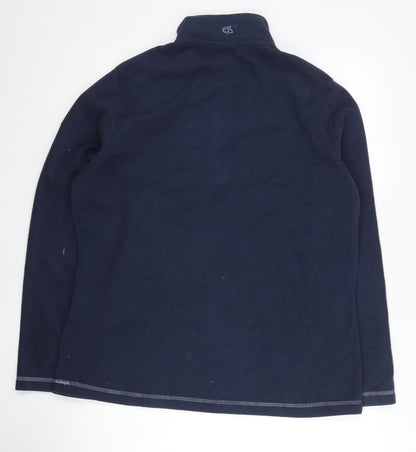 Craghoppers Womens Blue Fleece Sweatshirt UK 16 1/2 Zip Outdoor