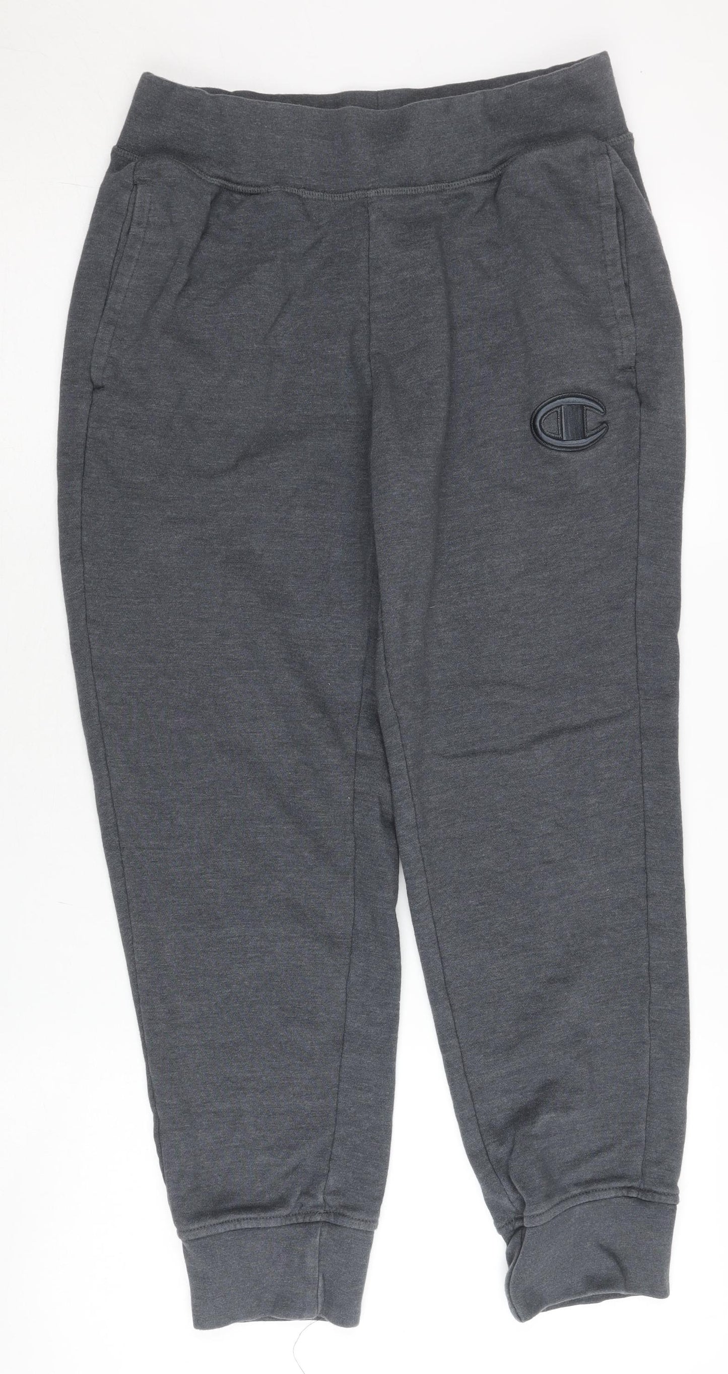 Champion Mens Grey Jogger Sweatpants S Regular Fit Elastic Waist