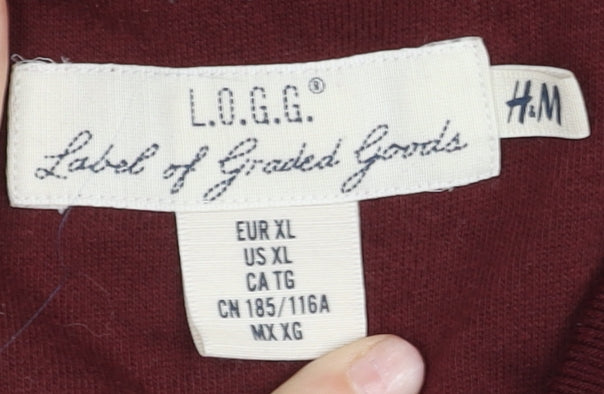 H&M Women Red XL Bomber Jacket Full Zip Pocket Lined Casual