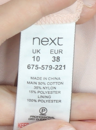 Next Women’s Pink Floral Lace Shift Dress Size 10 Sleeveless