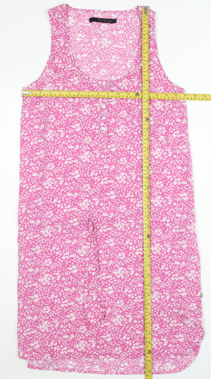 Calvin Klein Jeans Women Pink Floral Tank Dress Size S