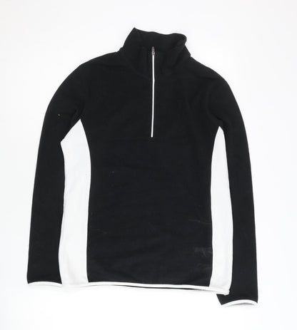 Snow + Rock Womens Black 2XS Fleece Pullover Sweatshirt 1/2 Zip