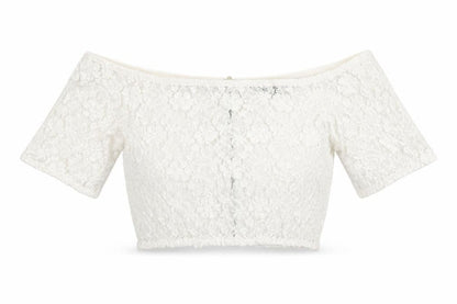 Womens UK Size 10 French Connection Ivory Cropped Blouse