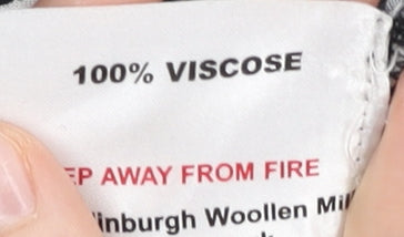 ISLE Womens Black Animal Print Viscose Blouse Size 14